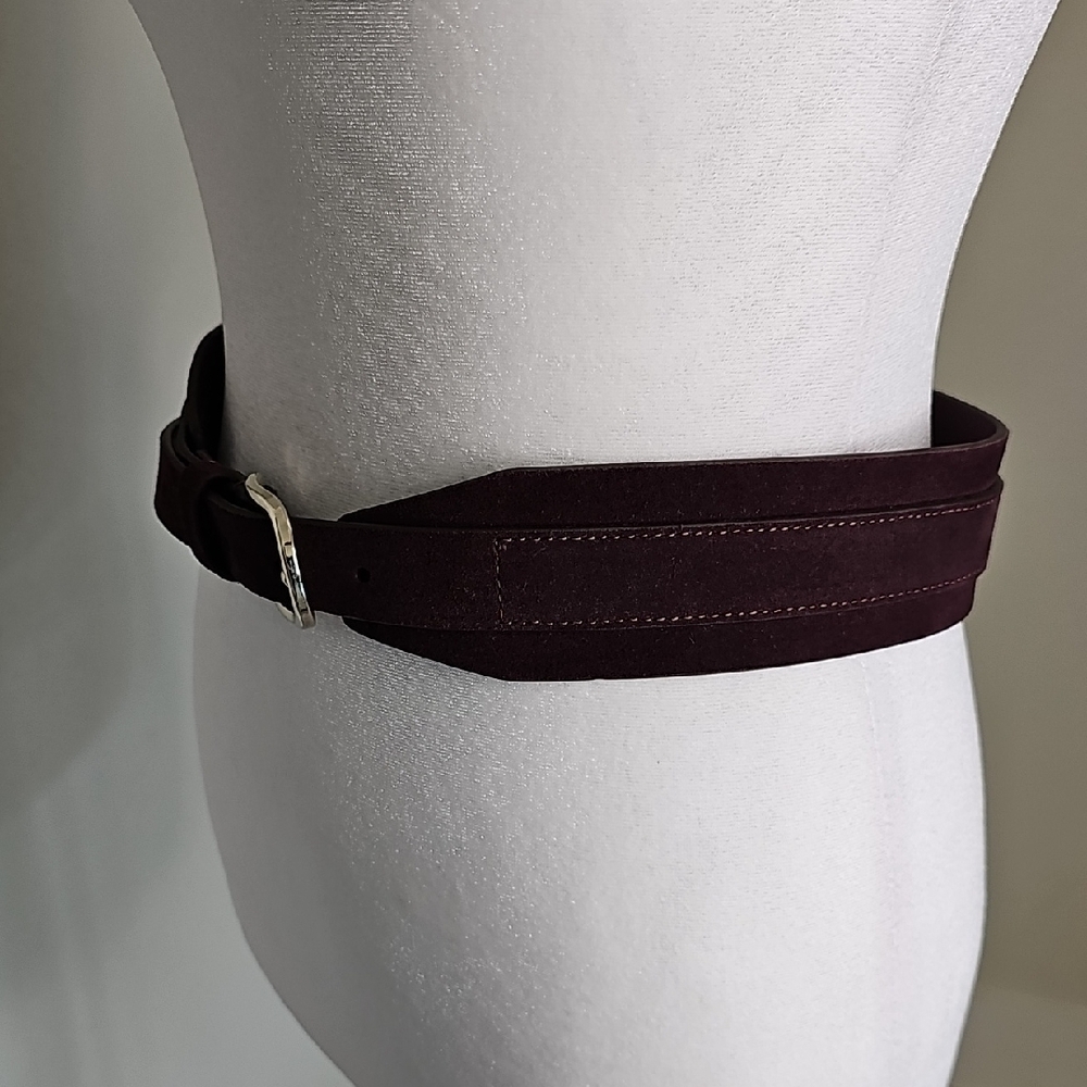 Loft Purple Suede Belt, Silver Buckle - Picture 5 of 10